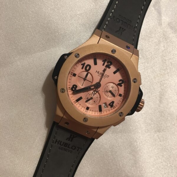 Hublot Big Bang Rose Gold - ITALIANO AAA  Malla color gris CUERO - Imagen 5